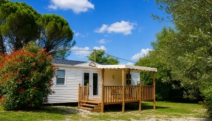 Mobil-home 2 chambres 36 m² en location au camping dans le Lot Le Bel Air, au cœur du Quercy
