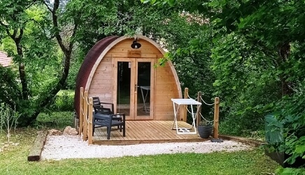 Pods en bois en location au camping dans le Lot, Le Bel Air, au cœur du Quercy