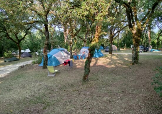 Fully equipped tents for hire at Le Bel Air campsite in the Lot